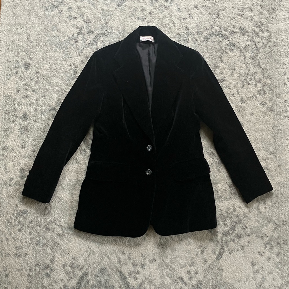 1990s Black Velvet Blazer